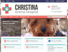 Tablet Screenshot of christinaanimalhospital.com